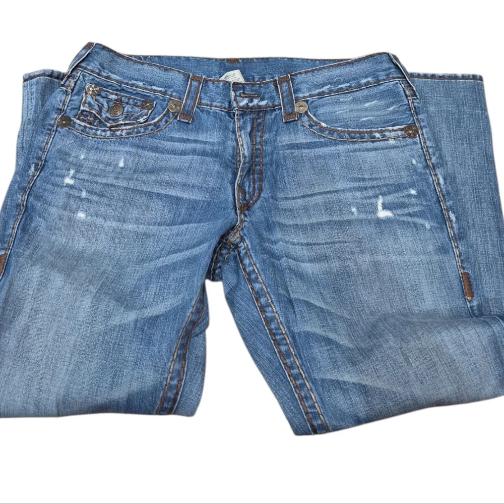 True Religion Light Blue Boyfriend Jeans